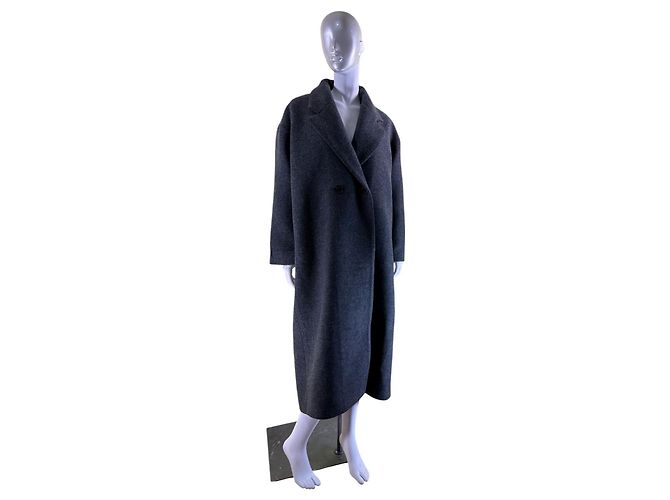 Autre Marque Abrigo de lana Bouguessa gris oscuro Gris antracita - vista 2
