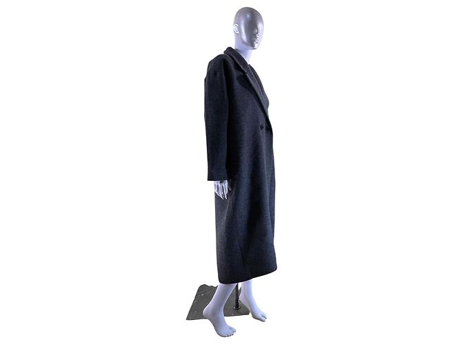 Autre Marque Abrigo de lana Bouguessa gris oscuro Gris antracita - vista 4