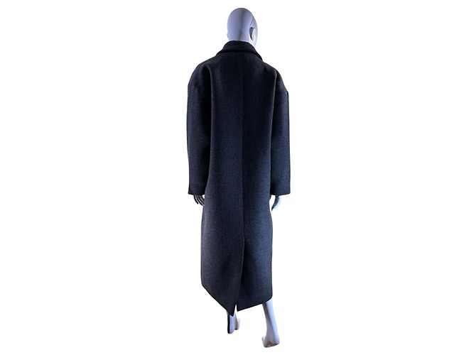 Autre Marque Abrigo de lana Bouguessa gris oscuro Gris antracita - vista 6