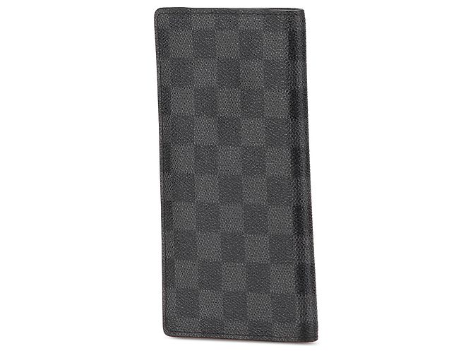Louis Vuitton Black Damier Graphite Pattern Brazza Wallet - view 2