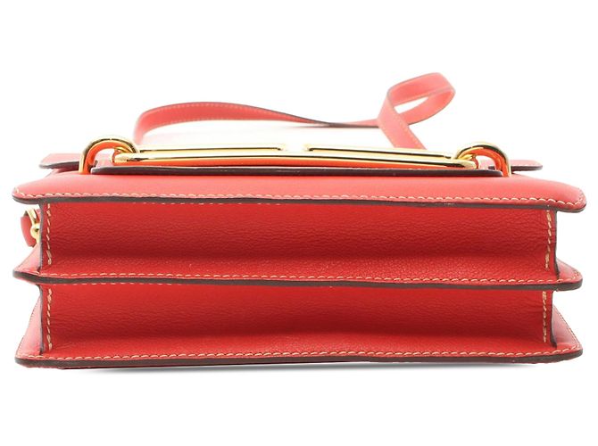 Borsa Roulis 23 in Evercolor rosso di Hermès - vista 3