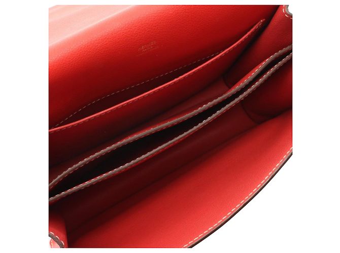 Borsa Roulis 23 in Evercolor rosso di Hermès - vista 4