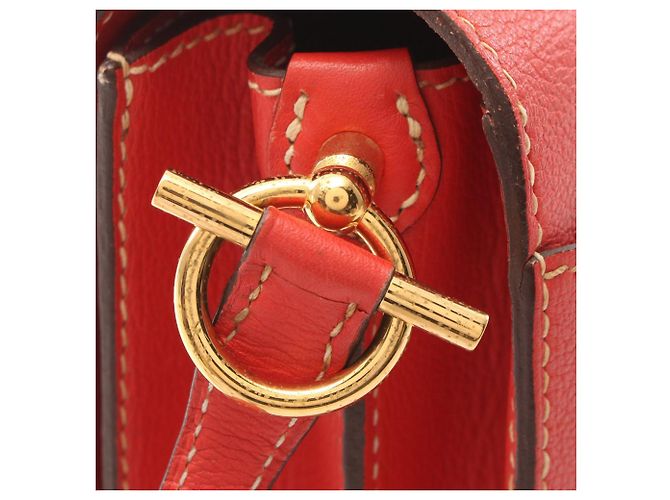 Borsa Roulis 23 in Evercolor rosso di Hermès - vista 7