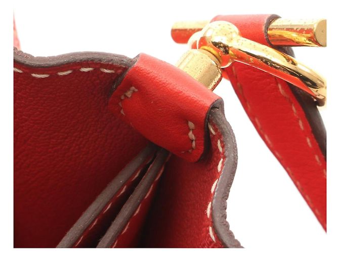 Borsa Roulis 23 in Evercolor rosso di Hermès - vista 8