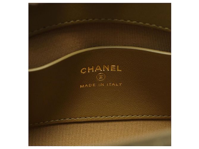 Chanel Schultertasche aus grünem, gestepptem Lammleder Leo Olivgrün - Ansicht 4