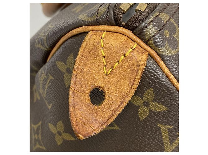 Borsa Louis Vuitton Monogram Speedy 25 Marrone - vista 9