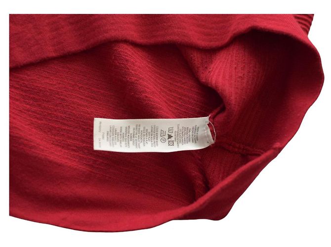 French Connection Rotes Geripptes Viskose Minikleid - Ansicht 6