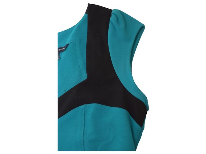 French Connection Mini-Kleid aus Viskose Blau Schwarz Größe 12 - Ansicht 4