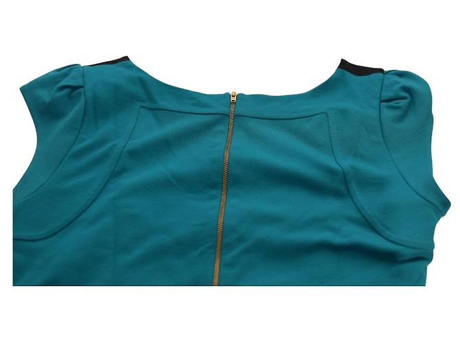 French Connection Mini-Kleid aus Viskose Blau Schwarz Größe 12 - Ansicht 8