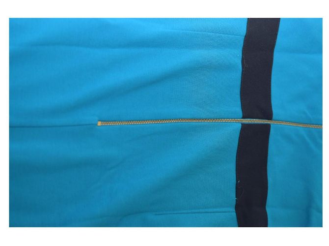 French Connection Mini-Kleid aus Viskose Blau Schwarz Größe 12 - Ansicht 9