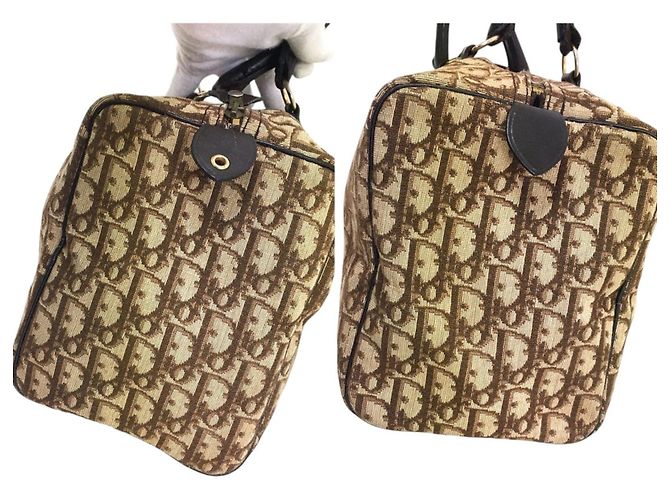 Borsa da viaggio mini Boston in monogramma marrone Christian Dior - vista 11