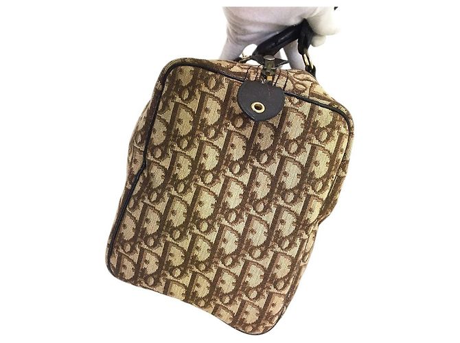 Borsa da viaggio mini Boston in monogramma marrone Christian Dior - vista 2