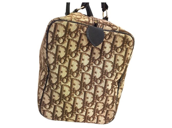Borsa da viaggio mini Boston in monogramma marrone Christian Dior - vista 3