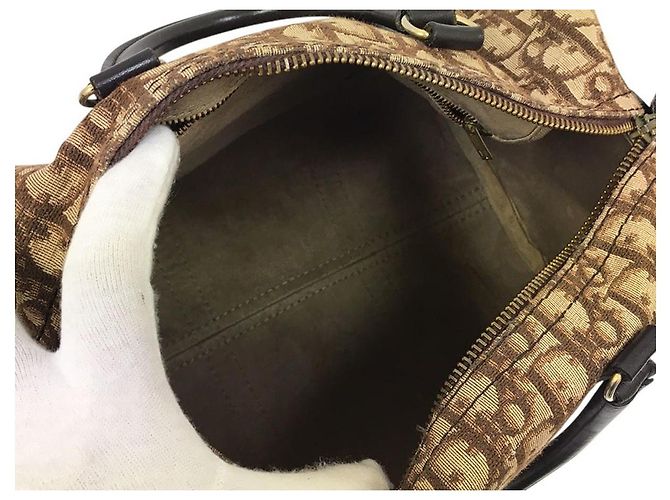 Borsa da viaggio mini Boston in monogramma marrone Christian Dior - vista 4