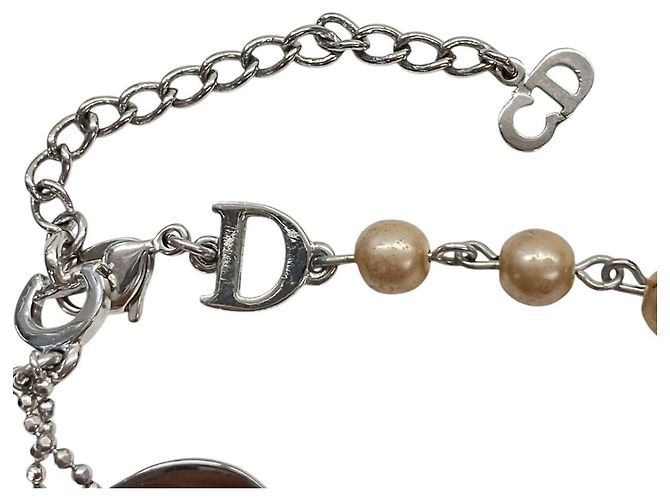 Perlenkette mit silbernem Logo von Christian Dior - Ansicht 5