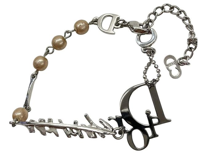 Perlenkette mit silbernem Logo von Christian Dior - Ansicht 6