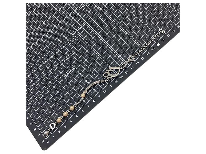 Perlenkette mit silbernem Logo von Christian Dior - Ansicht 7