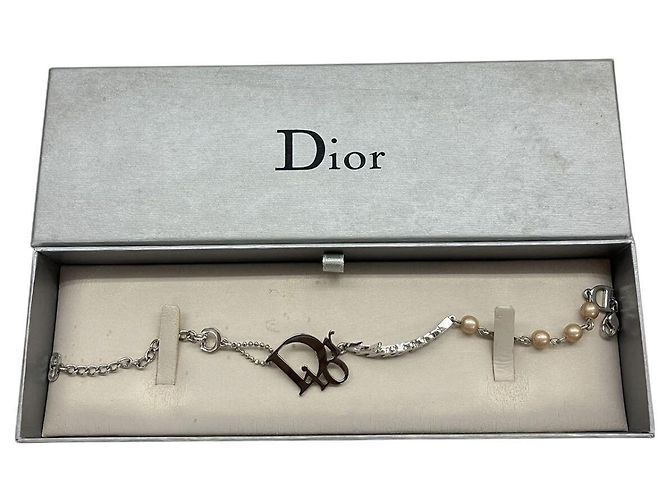 Perlenkette mit silbernem Logo von Christian Dior - Ansicht 9