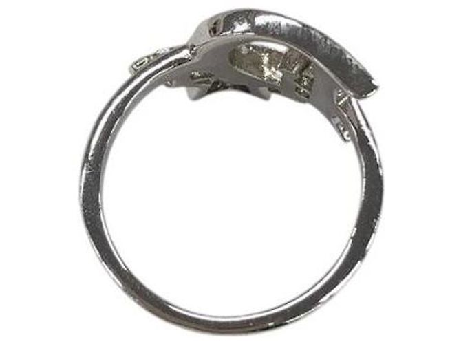 Christian Dior Silberne Ring mit Strass-Stern-Logo - Ansicht 3