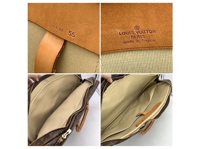Louis Vuitton Borsa da viaggio vintage Monogram Sirius 55 a triplo scomparto Marrone - vista 4