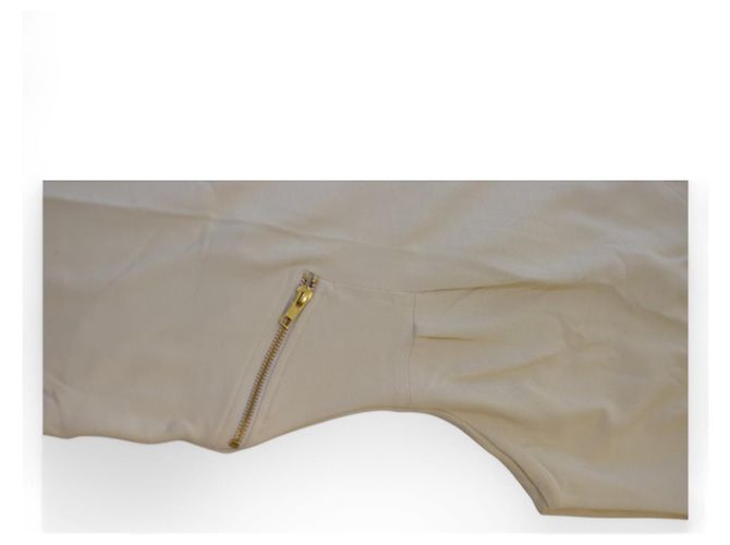 French Connection Mini-Kleid aus Viskose in Creme mit V-Ausschnitt Gr 12 Roh - Ansicht 5