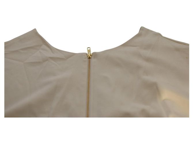 French Connection Mini-Kleid aus Viskose in Creme mit V-Ausschnitt Gr 12 Roh - Ansicht 7