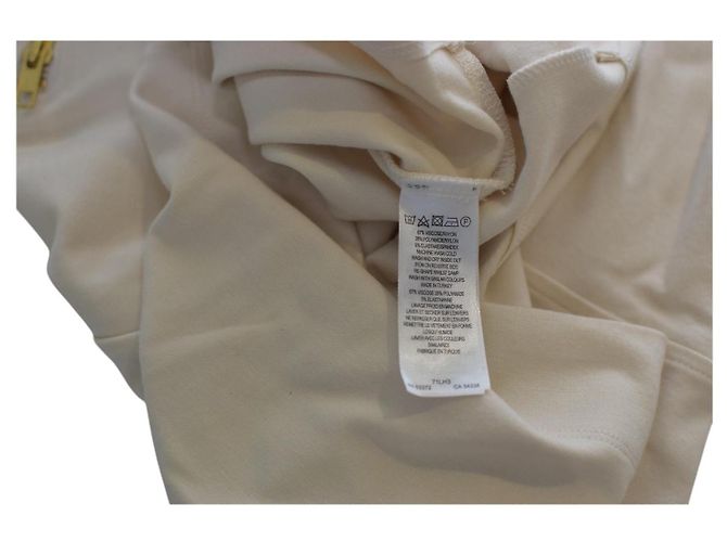 French Connection Mini-Kleid aus Viskose in Creme mit V-Ausschnitt Gr 12 Roh - Ansicht 8