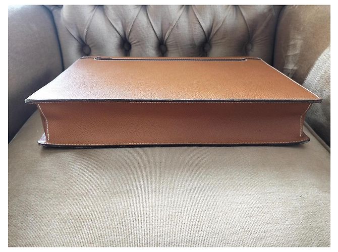 Le Tanneur document holder in camel leather - vue 12