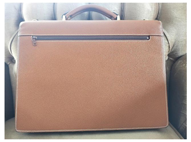 Le Tanneur document holder in camel leather - vue 14