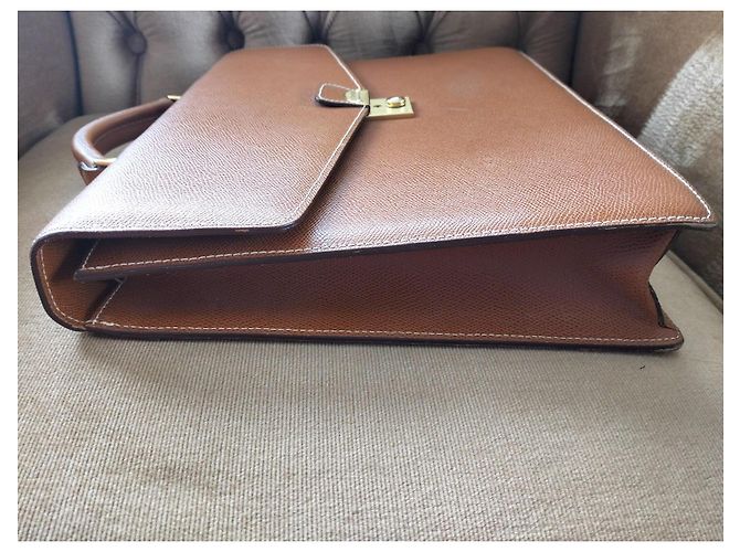 Le Tanneur document holder in camel leather - vue 15