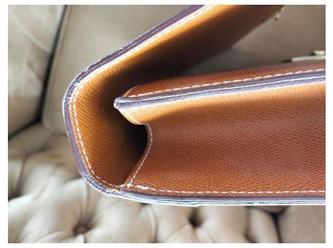 Le Tanneur document holder in camel leather - vue 2