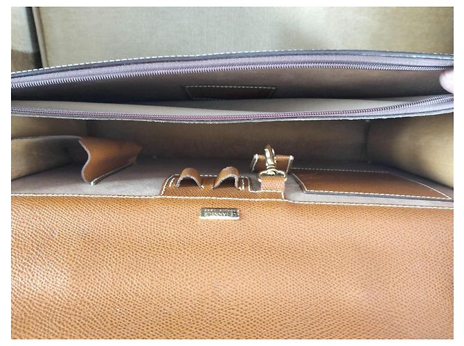 Le Tanneur document holder in camel leather - vue 6
