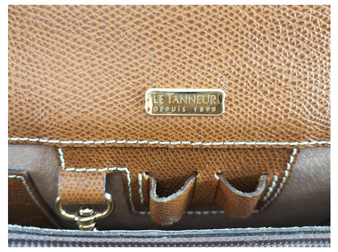 Le Tanneur document holder in camel leather - vue 8