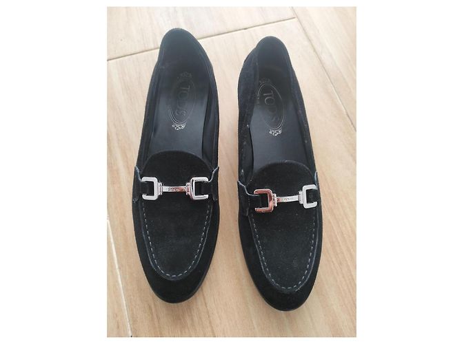 Ballerine in suede nero di Tod's - vista 4