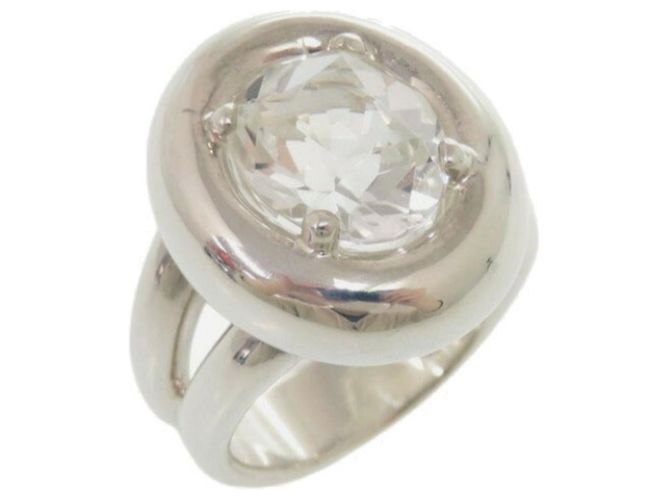 Ring Hermès Anello Hermes Gaucho in Argento 925 con Topazio Bianco - vista 2