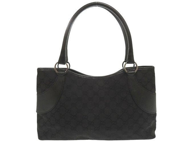 Borsa tote in tela GG nera Gucci Nero - vista 2