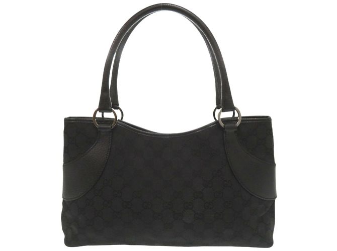 Borsa tote in tela GG nera Gucci Nero - vista 3