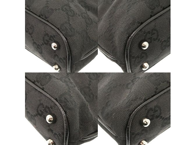 Borsa tote in tela GG nera Gucci Nero - vista 5