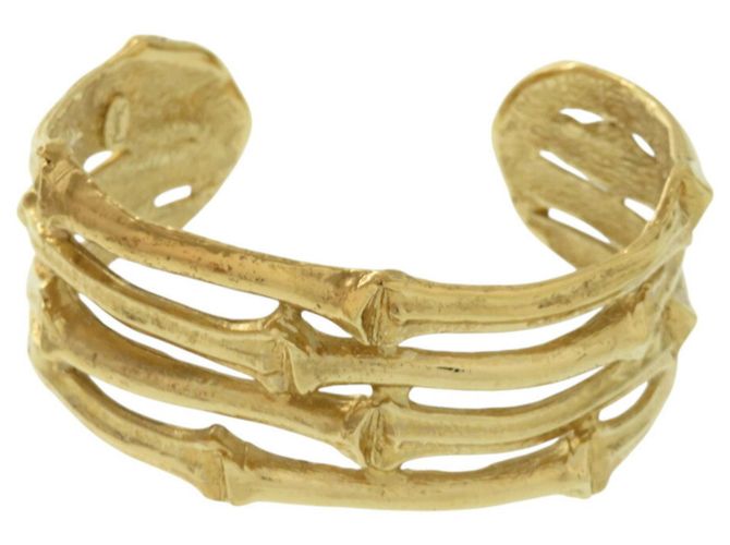 Bracciale in metallo dorato Yves Saint Laurent D'oro - vista 2