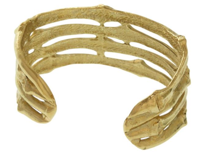 Bracciale in metallo dorato Yves Saint Laurent D'oro - vista 3