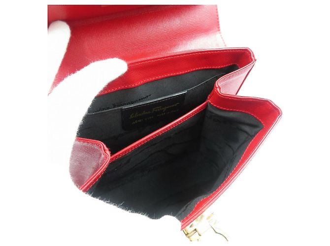 Borsa in pelle Salvatore Ferragamo Gancini AQ-21 0160 Rosso - vista 5