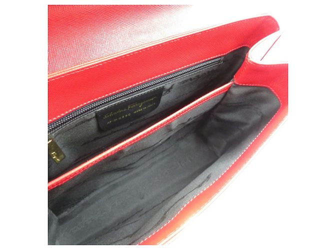 Borsa in pelle Salvatore Ferragamo Gancini AF-21 0290 Rosso - vista 5