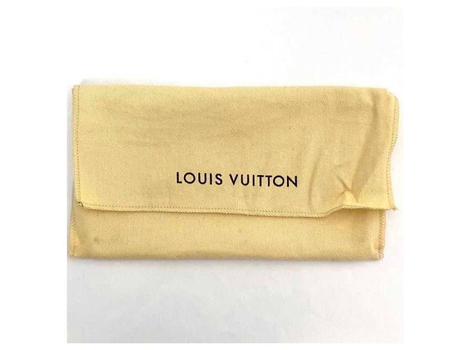 Cartera larga de lona Damier gris y blanco Louis Vuitton Castaño - vista 11