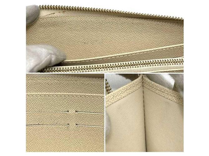 Cartera larga de lona Damier gris y blanco Louis Vuitton Castaño - vista 9