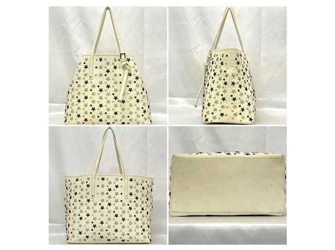Borsa tote in pelle crema e bianca Jimmy Choo Bianco Crudo - vista 3