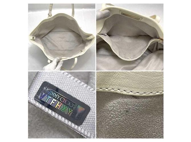 Borsa tote in pelle crema e bianca Jimmy Choo Bianco Crudo - vista 4