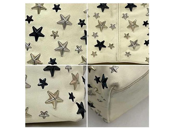 Borsa tote in pelle crema e bianca Jimmy Choo Bianco Crudo - vista 7