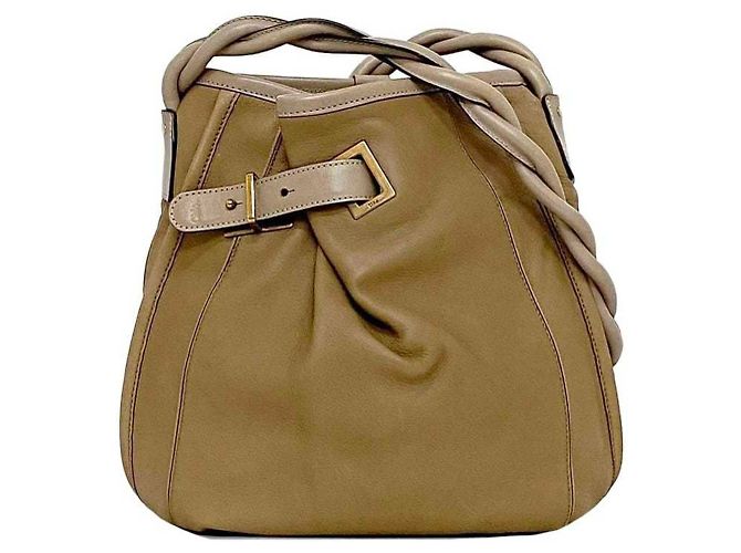 Borsa a spalla in pelle beige e marrone Chloé - vista 2