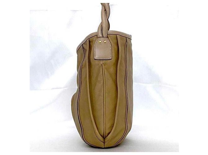 Borsa a spalla in pelle beige e marrone Chloé - vista 3