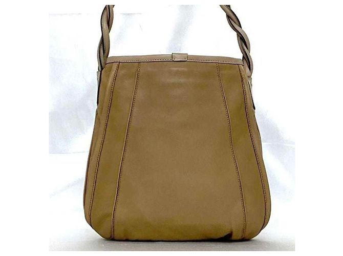 Borsa a spalla in pelle beige e marrone Chloé - vista 4